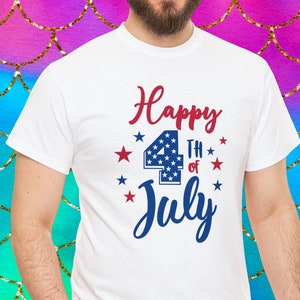 Happy Fourth of July Shirt, 4th of July T-Shirt, Proud American T-Shirt, Men&#39;s, Women&#39;s, Peace Love America, 4th of July USA Gift T-Shirt