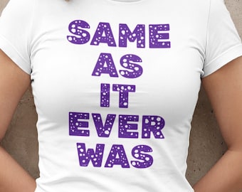 Talking Heads T-Shirt: David Byrne 'Same As It Ever Was' Heavy Cotton Tee