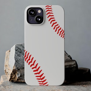 Baseball Stitch iPhone 11-17-skal: Pro-, Max- och Slim-modeller