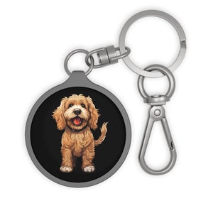 Unique Cockapoo Keyring, Dog Lovers Keyring, Cute Cockapoo Keyring, Fun Cockapoo Graphic, Custom Printed Cockapoo Owners Gift Keyring Tag