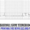 Digital Download, Baseball Scorebook, Little League, Pro Games, Play by ...