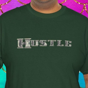 Camiseta "Hustle for Cash", "Money 25", "Monedas" (hombre y mujer), "Abecedario del Dinero", "Regalo para Aspirantes" (algodón grueso)