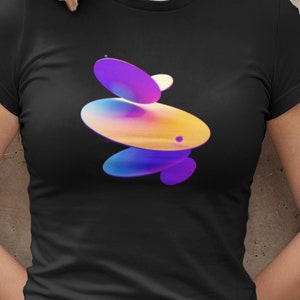 3D Discs Graphic T-Shirt: Optical Illusion Art
