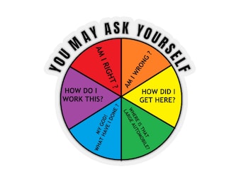 Talking Heads Sticker: &#39;You May Ask Yourself&#39; 80s Music Gift