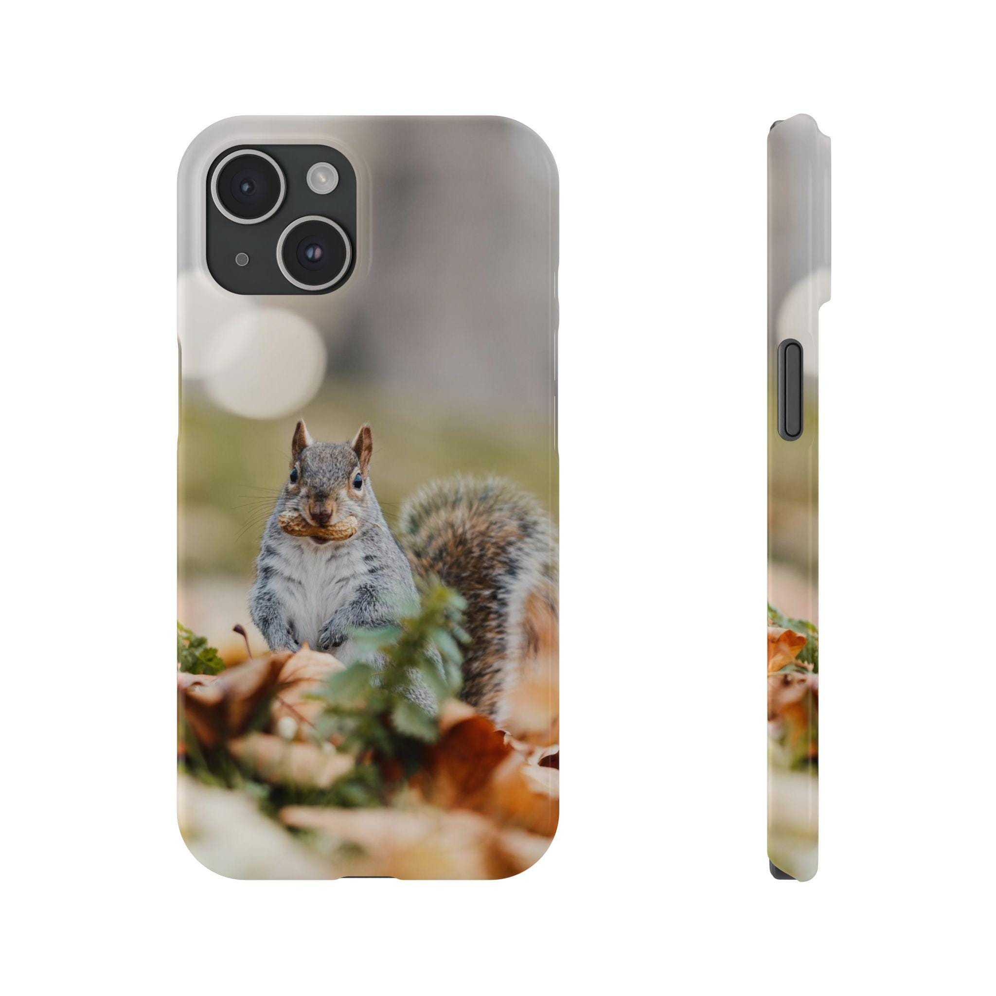 森のりす　ケース 森のリスのiPhoneケース：パーソナライズされた自然デザイン - Etsy 日本