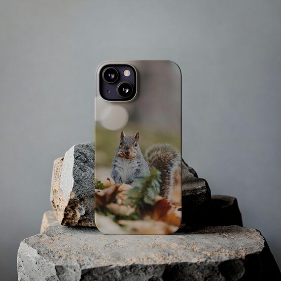 森のリスのiPhoneケース：パーソナライズされた自然デザイン - Etsy 日本
