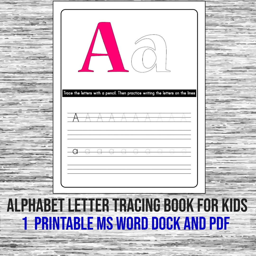 Letter Tracing Guide.pdf Alphabet Letter Tracing for Kids: Printable Practice (PDF & Word) - Etsy