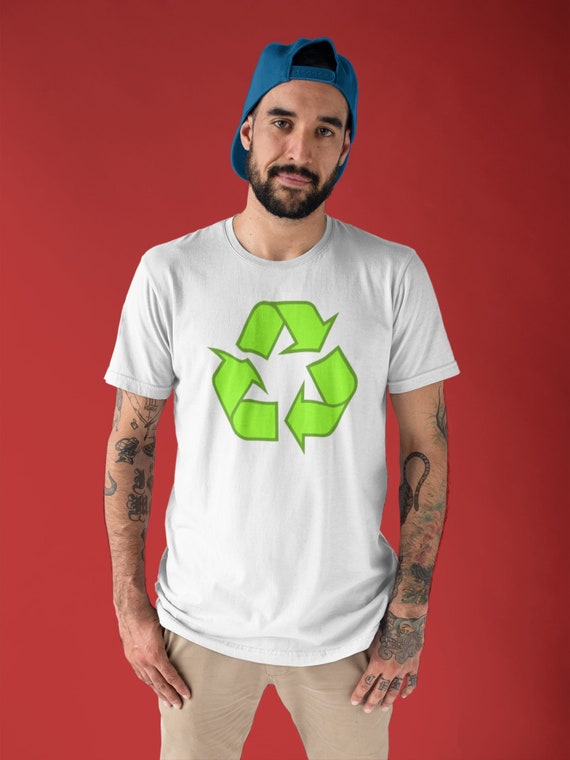 Leonard White Recycle T-shirt, Earth Day Shirt , Men's