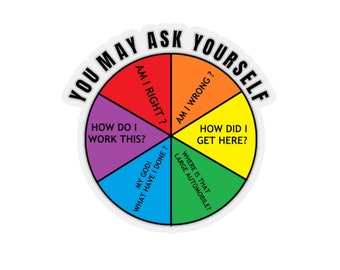 Talking Heads Sticker: 'You May Ask Yourself' 80s Music Gift