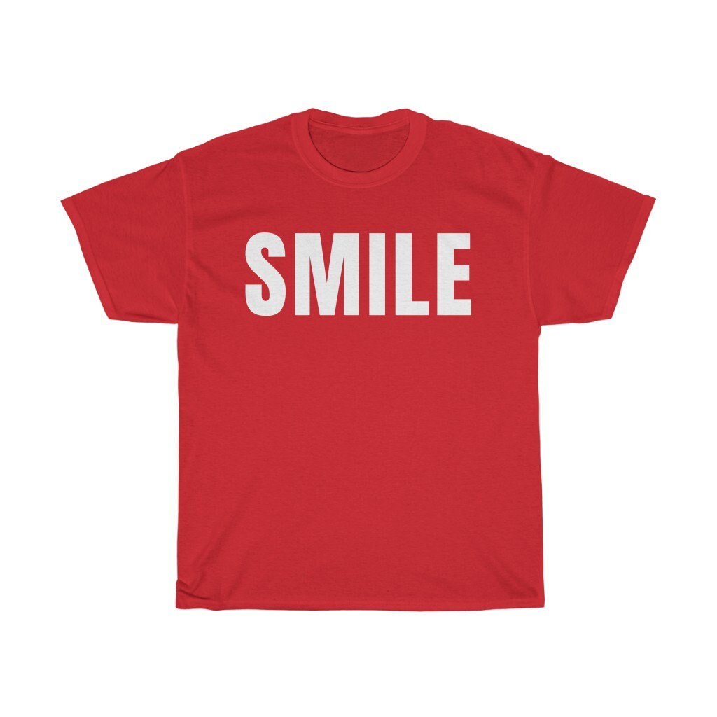 Smile T-shirt: Heavy Cotton Tee for Smiling People - Etsy