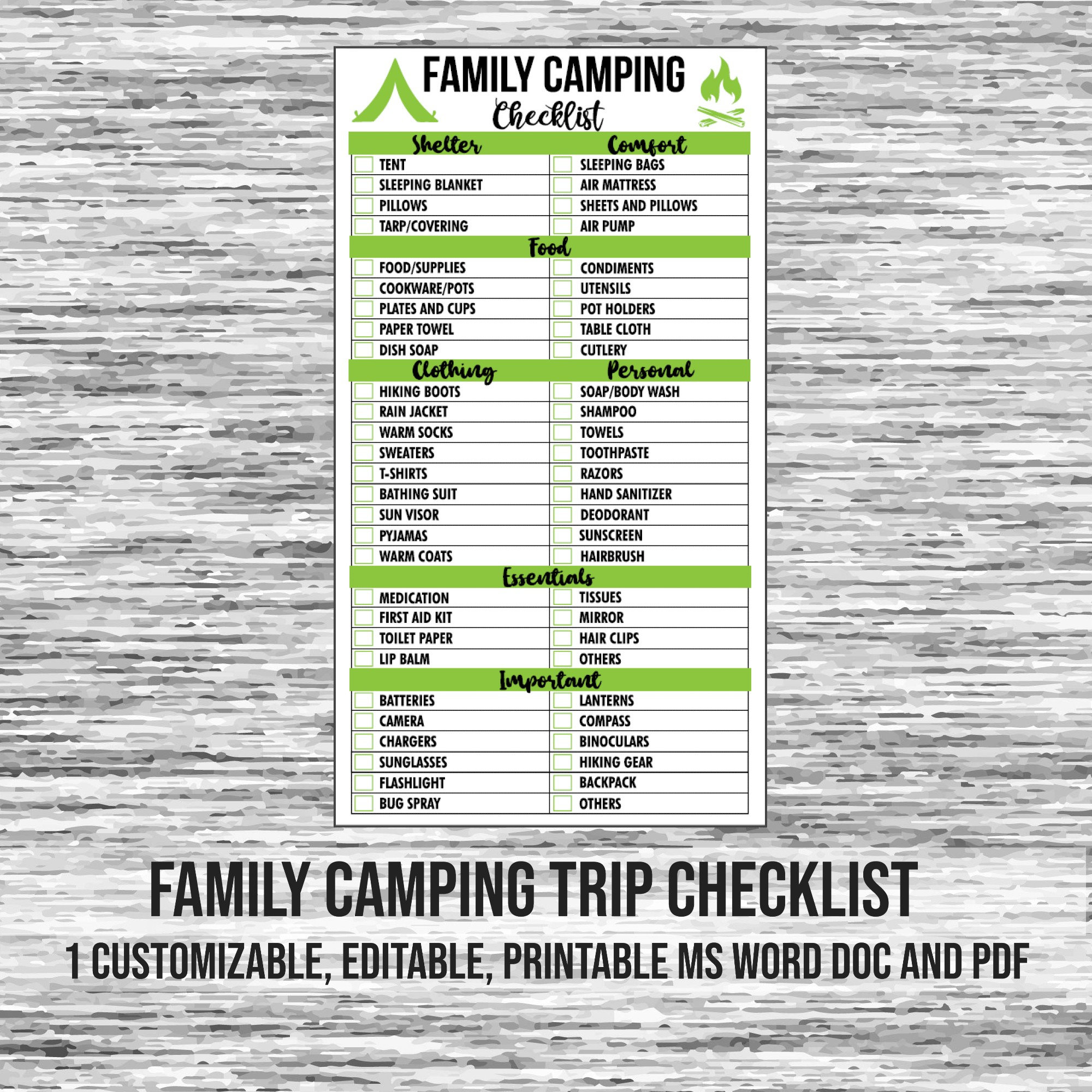 Family camping cheap essentials