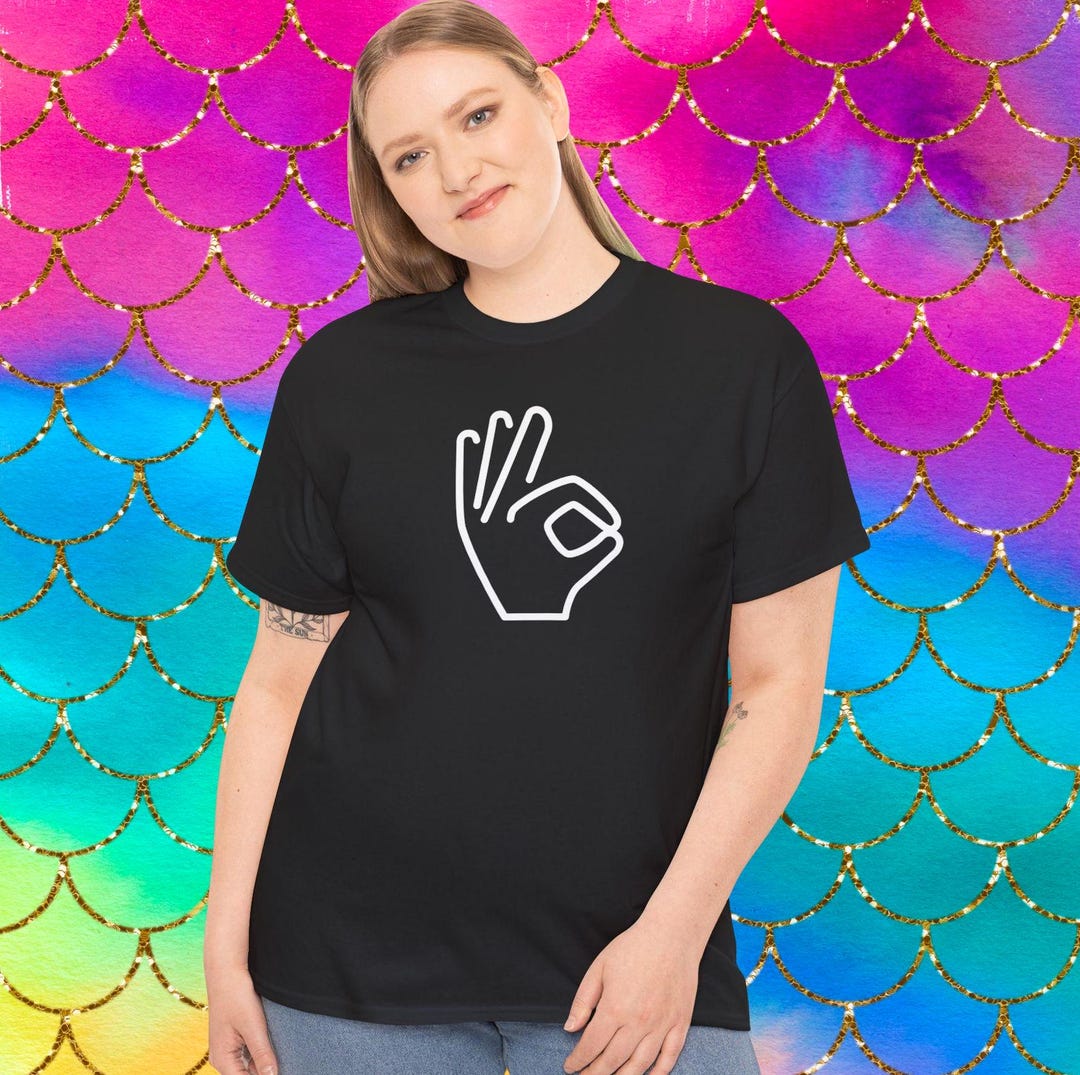 OK Hand Gesture T-shirt: Unisex Positive Vibes Tee - Etsy