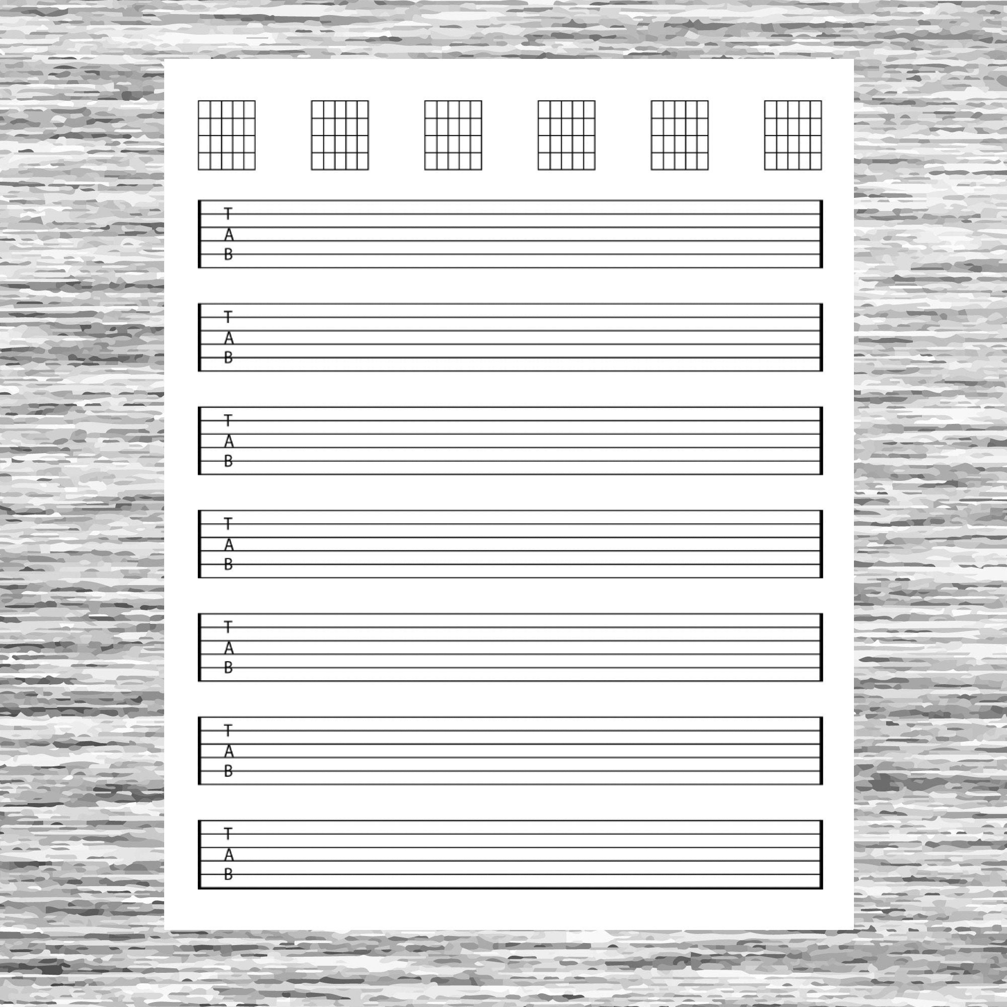 Digital Download Guitar Tabs Guitar Tabs Printable Music - Etsy