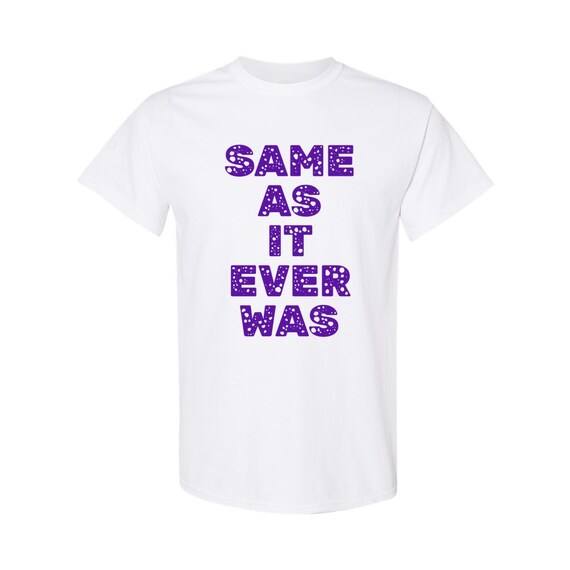 トーキング・ヘッズ Tシャツ：デヴィッド・バーン「Same As It Ever