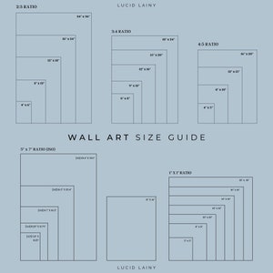Size Guide Wall Art Printables Pngs JPEG Popular Frame - Etsy