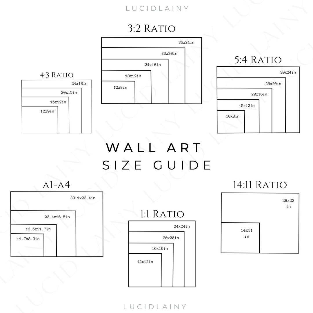 Wall Art Size Guide Frame Size Guide Print Size Guide Wall Etsy wall-art-size-guide-frame-size-guide-print-size-guide-wall-etsy