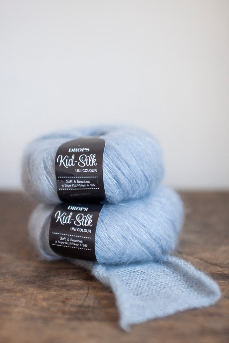 DROPS KidSilk Mohair silk yarn Mohair yarn Knitting yarn Etsy
