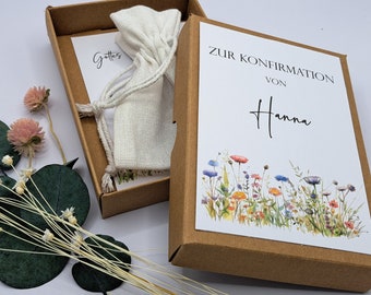 Geschenkschachtel Konfirmation, Kommunion, Geldgeschenk, Verpackung