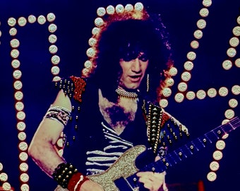 KISS Bruce Kulick “Animalize 35 Anniversary”  Rhinestone, Gemstone, Glitter Wall Art