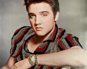 Elvis Young Colorful Rhinestones Gemstone Glitter Wall Art