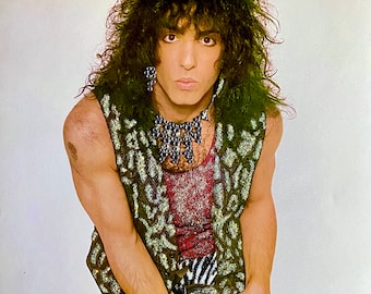 KISS Paul Stanley Animalize Collection Rhinestone and Glitter Art