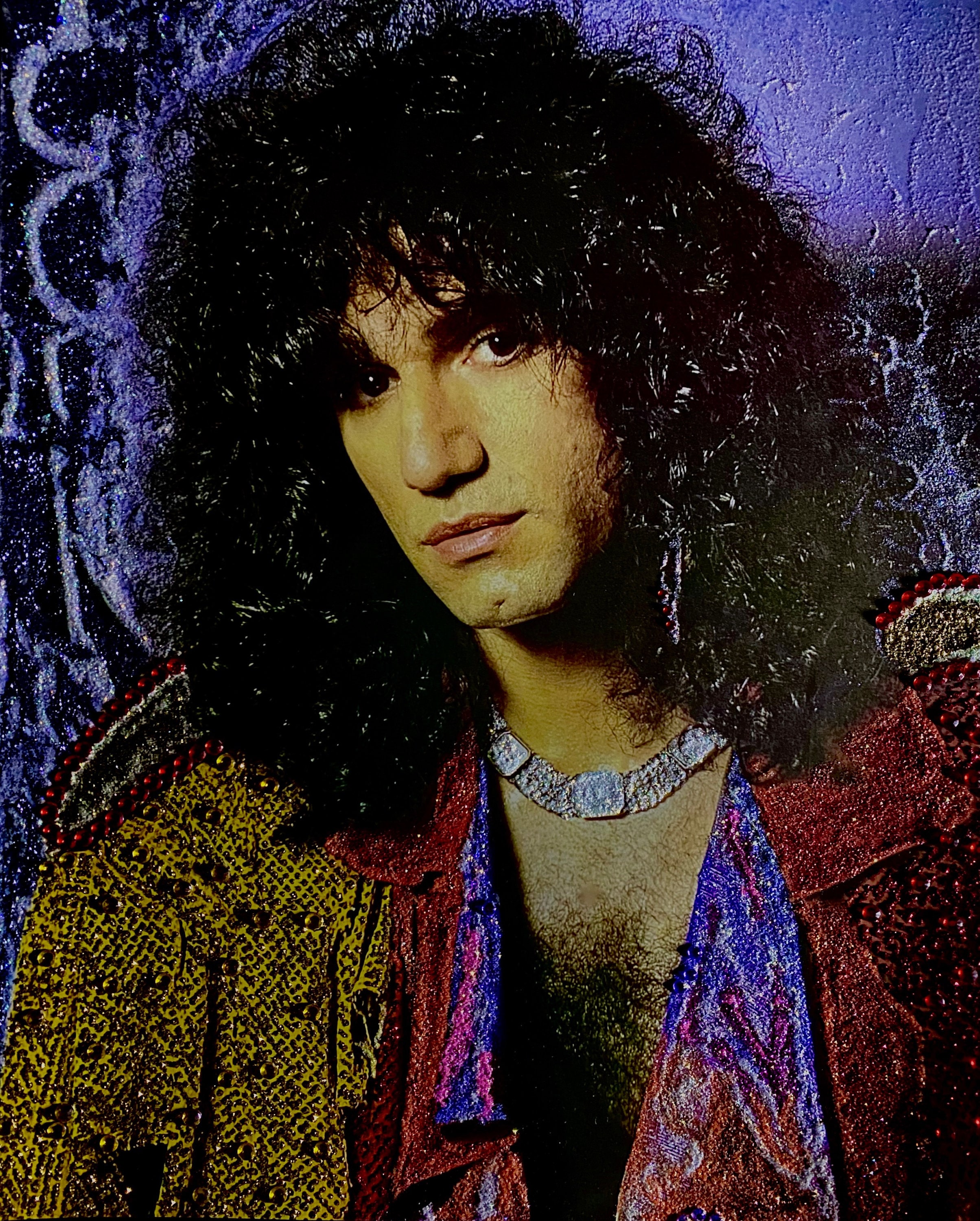KISS Bruce Kulick Portrait 80's Glitter, Rhinestone and