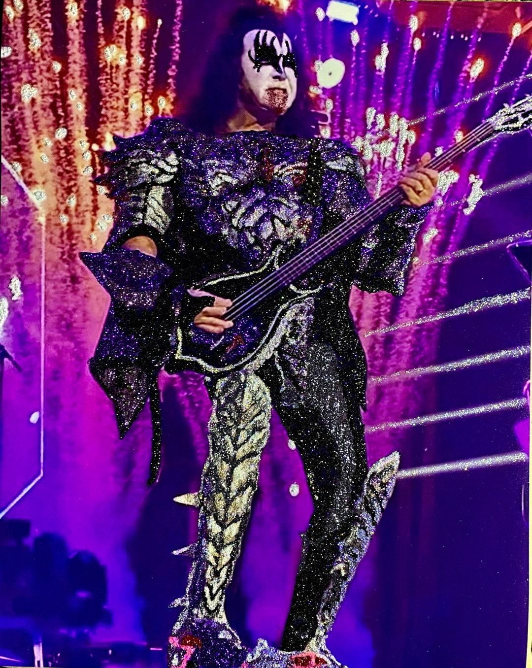 KISS Gene Simmons Glitter Wall Art Etsy