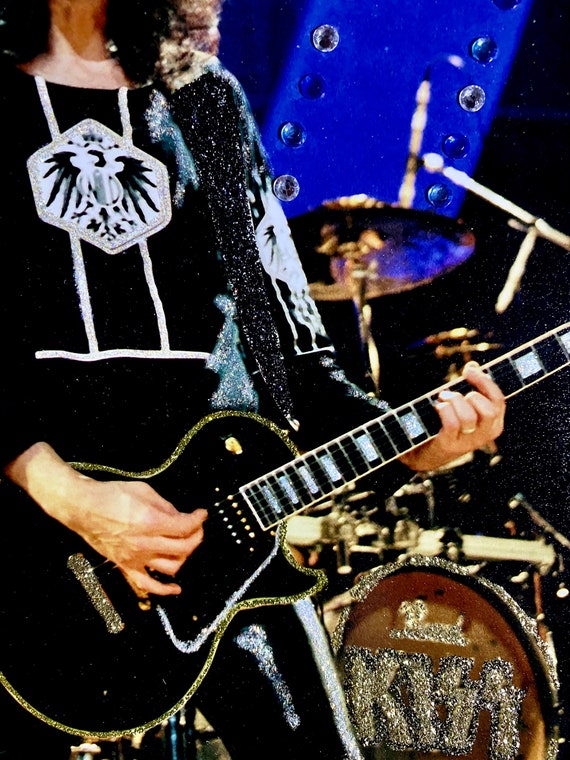 KISS Bruce Kulick “KISS '95” Glitter, Rhinestone Wall Art - Etsy