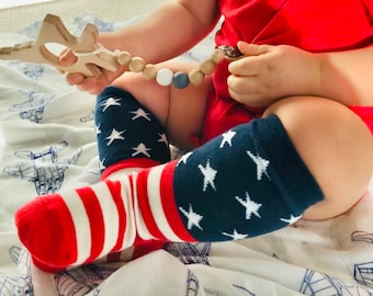 Stars & Stripes Baby/Toddler Knee High Socks