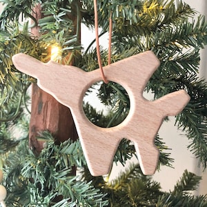 Set of Three or Set of Six: F-15 Fighter Jet Wood Ornament/Decor