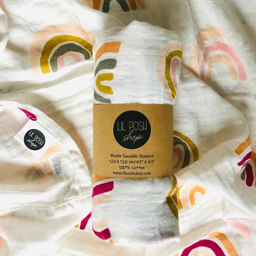 Brown Star Muslin Swaddle Blanket Star Blanket Star Swaddle Etsy