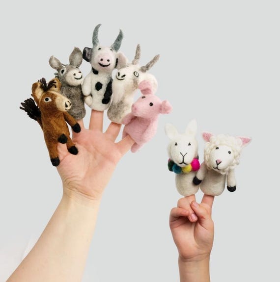 Handmade Felt Puppet Toy Set: Creative Fun for Kids & Adults