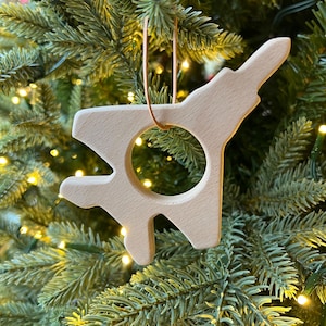 Set of Three OR Set of Six Fighter Jet Wood Ornaments/Decor (F-15, F-16, F-22 or F-35)