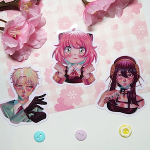Set of 3 Stickers/ Glossy Sticker/ Cute Glossy Stickers/ Pastel Waterproof