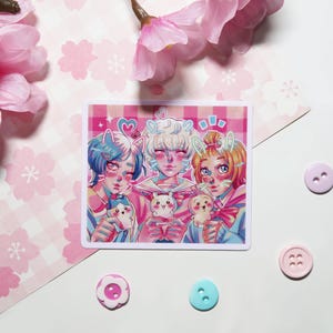 Glossy Sticker/ Cute Glossy Stickers/ Pastel Waterproof