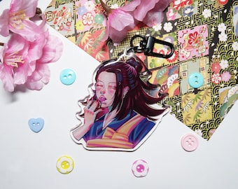 Colorful Epoxy Acrylic Keychain/ 3 Inch Glossy Double-Sided Keychain