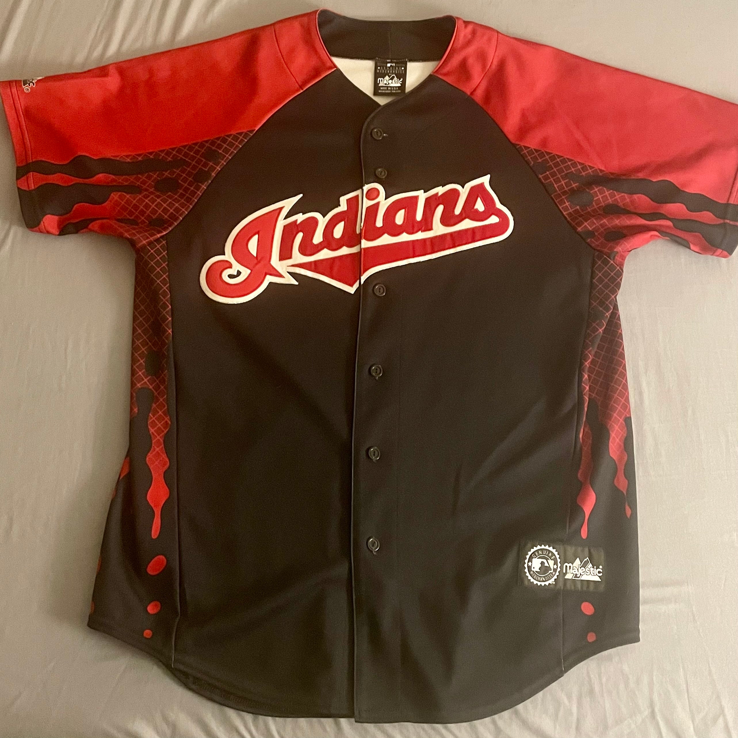 Men's Majestic Cleveland Indians Customized Replica White Home