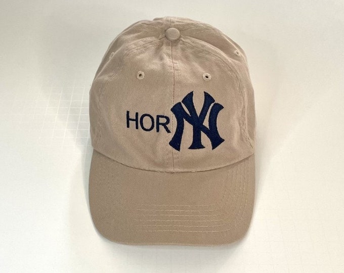 HorNY New York Hat Embroidered Dad Hat Women's Baseball Cap Man Hat Personalized Sorority Cap Custom Hat Initial Cap Unisex Ball Cap