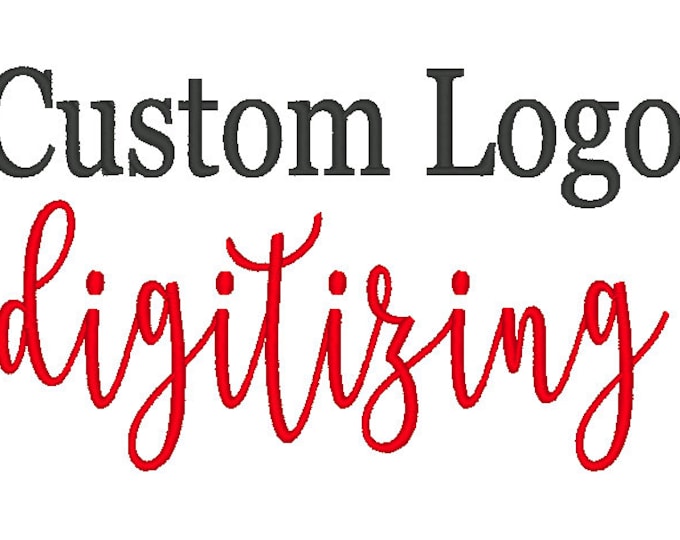 Custom Logo Digitizing - Front Embroidery, Back Embroidery and Front and Back Embroidery for Robes