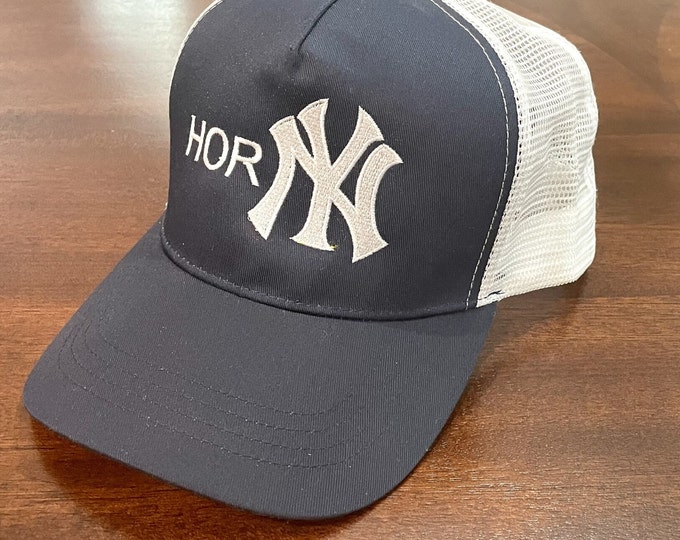 HorNY Trucker Hats New York Trucker Hats NYC Trucker Caps Vintage New York Hats Brooklyn Trucker Headwear NY-Themed Trucker Caps