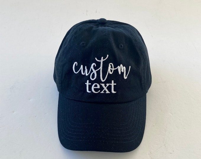 Custom Hat Embroidered Hat Dad Hat Women's Baseball Cap Man Hat Personalized Sorority Embroidered Cap Custom Hat Initial Cap Unisex Ball Cap