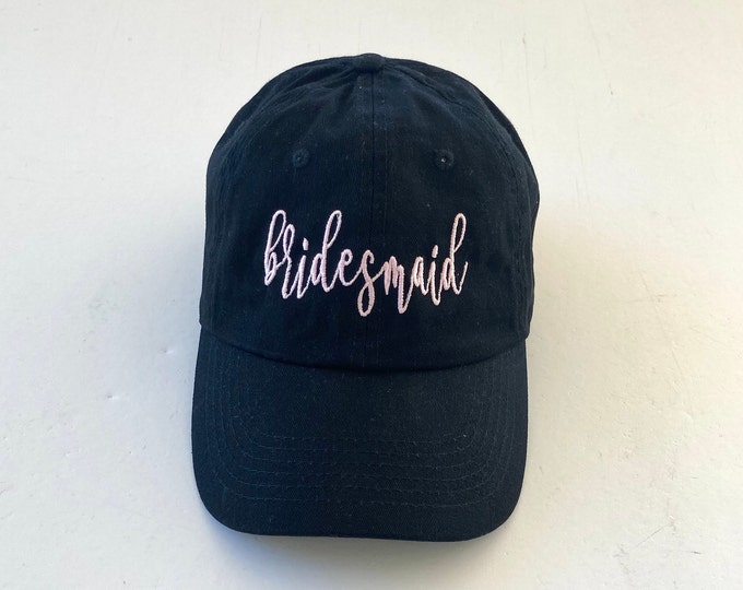 Custom Bridesmaid Hat Embroidered Hat Dad Hat Women's Baseball Cap Man Hat Personalized Sorority Embroidered Cap Custom Hat Initial Cap