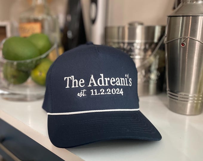 Customized Wedding Announcement Rope Snapback Hat