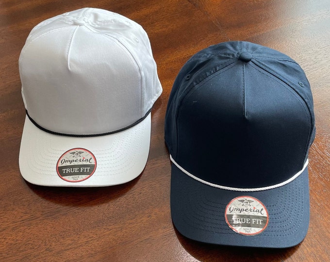 Customized Rope Hats Personalized Rope Hats Rope Boater Hats Custom Nautical Hats Rope Trucker Hats Rope Snapback Hats Imperial Hats