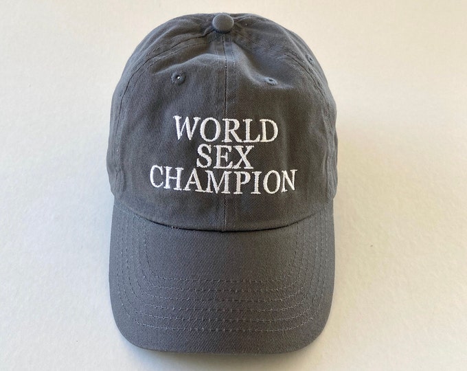 Custom Dad Hat Embroidered  World Sex Champion Hat Women's Baseball Cap Man Hat Personalized Sorority Embroidered Cap Custom Hat Initial Cap