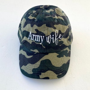 Custom Army Wife Hat Embroidered Hat Dad Hat Women's Baseball Cap Man Hat Personalized Sorority Embroidered Cap Custom Hat Initial Cap