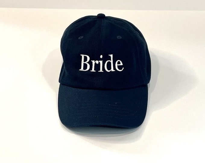 Personalized Bride Baseball Hat Bridal Party Dad Hats Custom Bride Baseball Cap Bride Baseball Hat with Name Customizable Bride Baseball Hat
