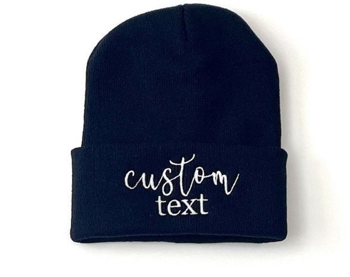 Custom Newborn Hats | Personalized Baby Name Beanies