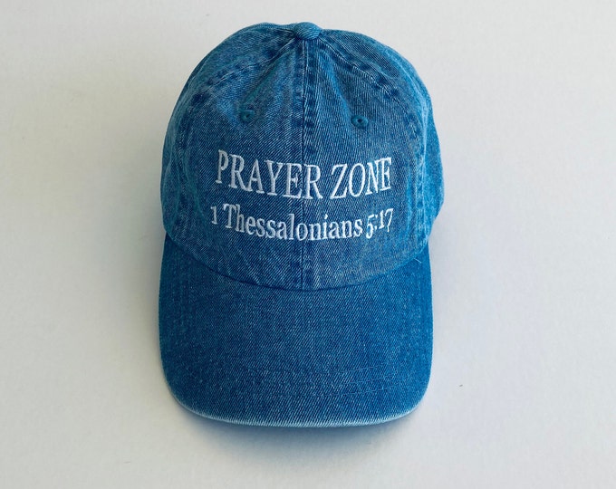 Custom Hat Embroidered Prayer Zone Hat Dad Hat Women's Baseball Cap Man Hat Personalized Hat Initial Cap Unisex Ball Cap