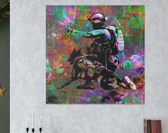 Paw Patrol of Sting (Oketz) Einheit, IDF Wall ART, Home Decor, Galerie Leinwand Druck, Originalgemälde, Moderne große Kunstleinwand, Bunte Israel Kunst